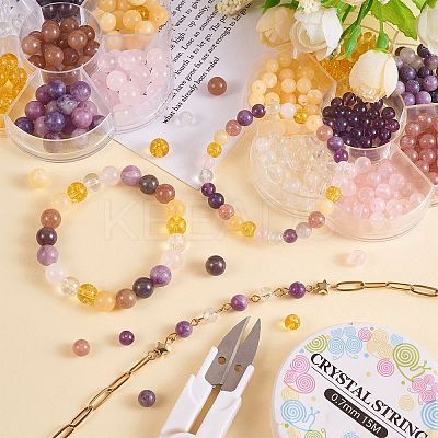 140Pcs 7 Style Gemstone Beads G-SZ0001-97A-1