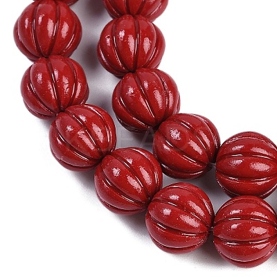 Synthetic Coral Carved Beads Strands CORA-M001-15-1