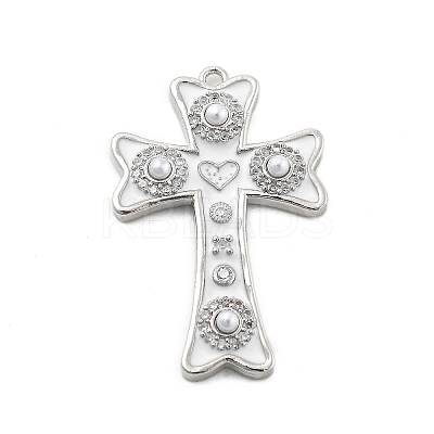 Brass Micro Pave Cubic Zirconia Pendants KK-L228-34P-01-1