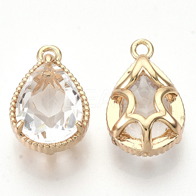 Transparent Glass Pendants X-GLAA-R212-11D-1