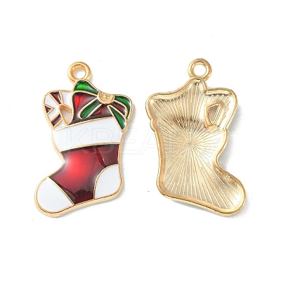 Christmas Alloy Enamel Pendants ENAM-D047-09LG-04-1