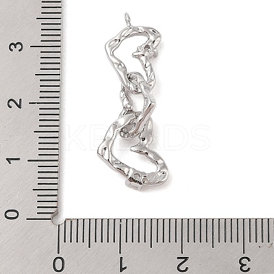 Brass Micro Pave Clear Cubic Zirconia Pendants KK-S388-12P-1