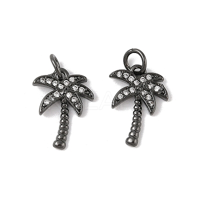 Brass Micro Pave Cubic Zirconia Pendants ZIRC-K070-38B-1