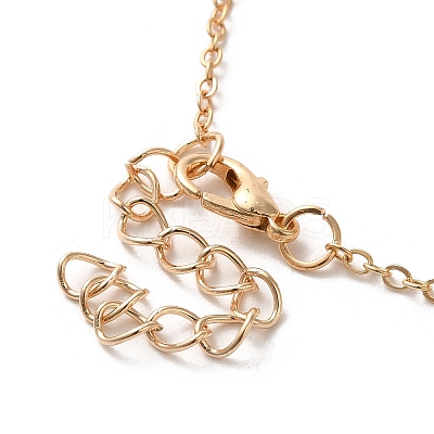 Alloy Rhinestone Hands with Heart Pendant Necklace LS-NJEW-A017-02G-1