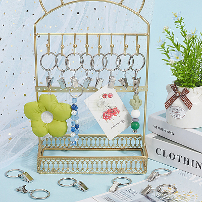 40Pcs Round Ring Iron Hook Hangers Curtain FIND-SP0003-46A-P-1