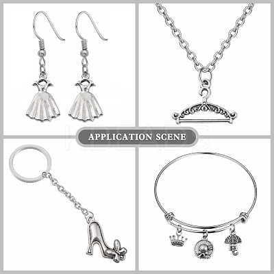 100Pcs 10 Style Tibetan Style Alloy Pendants TIBEP-CJ0001-75-1