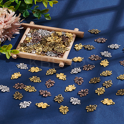 80Pcs 5 Colors Zinc Alloy Pendants FIND-LP0002-57-1