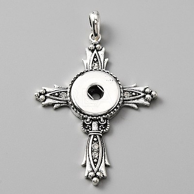 Alloy Rhinestone Hang Snap Base Pendants FIND-WH0145-77-1