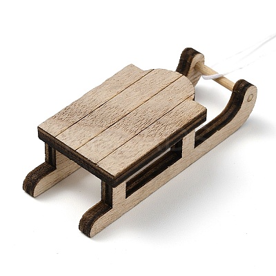 Christmas Unfinished Wood Pendant Decorations LS-WOOD-D026-01F-1