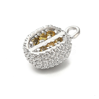 Brass Micro Pave Cubic Zirconia Pendants KK-L229-001P-01-1