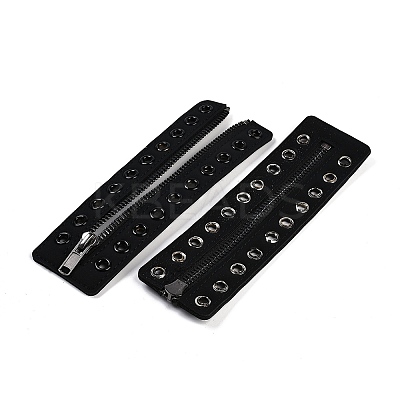 PU Leather Lace-in Boot Zipper Inserts DIY-XCP0003-45-1