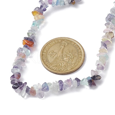 Natural Fluorite Chip Beaded Necklace NJEW-JN04616-11-1