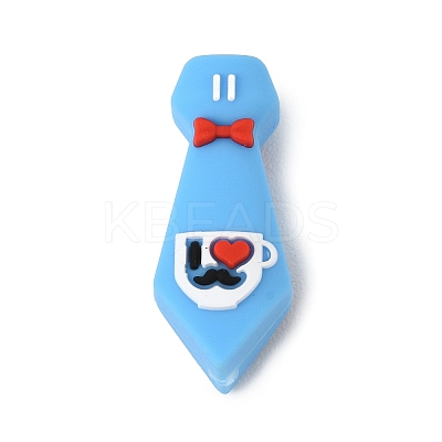Father's Day Silicone Beads SIL-D014-03E-1