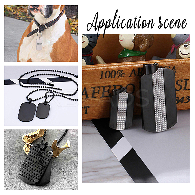 Men's 316 Surgical Stainless Steel Big Rectangle Hand Stamping Blank Tag Big Pendants STAS-UN0002-76B-1