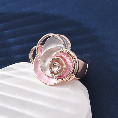 Zinc Alloy & Enamel Finger Rings for Women RJEW-M101-01E-G-1