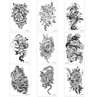 Removable Temporary Water Proof Tattoos Paper Stickers DIY-WH20013-74-1