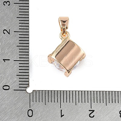 Brass Micro Pave Cubic Zirconia Pendants X-KK-E795-29KCG-04-1