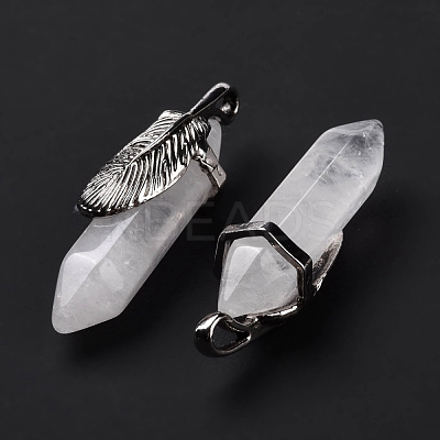 Natural Quartz Crystal Pendants G-E059-04AS-07-1