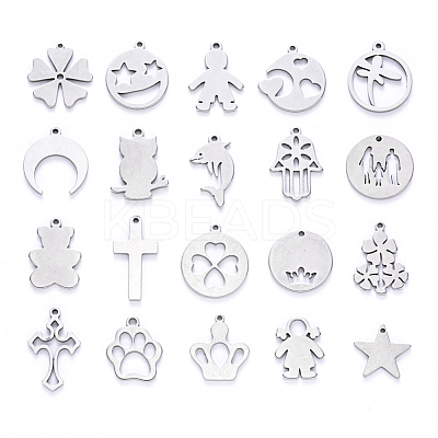 Tarnish Resistant 304 Stainless Steel Pendants STAS-N092-M-1