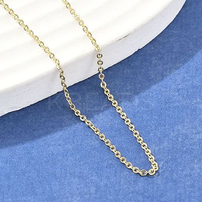 Brass Cable Chains Necklace for Women NJEW-P265-08G-1