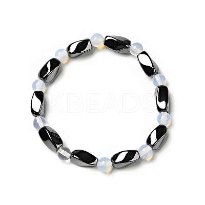 Round Opalite Stretch Bracelets BJEW-G072-1-1