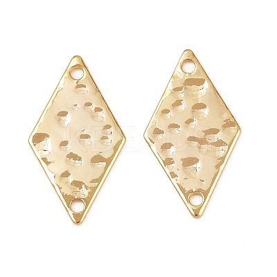 Brass Textured Geometric Connector Charms KK-B137-10G-01-1
