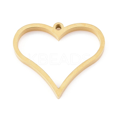 Ion Plating(IP) 304 Stainless Steel Open Back Bezel Pendants STAS-K208-06G-1