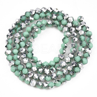 Electroplate Opaque Glass Beads Strands LS-EGLA-A034-P4mm-M13A-1