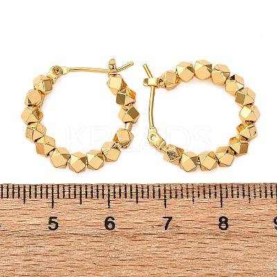 Brass Polygon Hoop Earrings EJEW-A143-08G-1