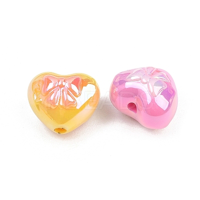 10Pcs UV Plated Acrylic Beads PACR-FP0001-03-1