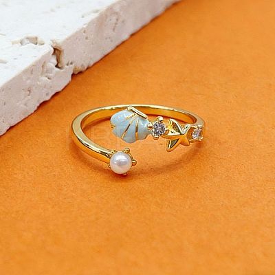 Brass Micro Pave Cubic Zirconia Cuff Open Rings WG7AC98-01-1