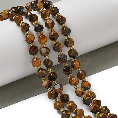 Natural Tiger Eye Beads Strands G-K387-A04-01-1