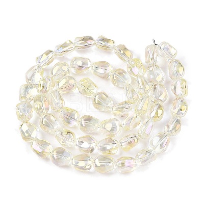 Electroplate Glass Beads Strands EGLA-T021-08C-1