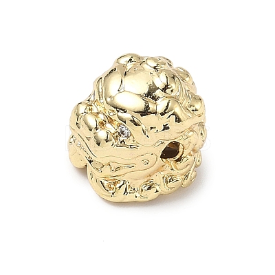 Brass Micro Pave Cubic Zirconia Beads ZIRC-I356-45G-1
