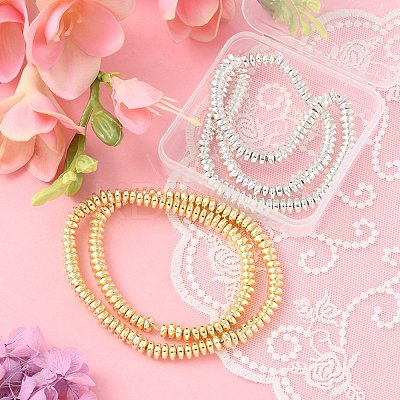 2 Strands 2 Colors Electroplated Non-magnetic Synthetic Hematite Beads Strands G-YW0001-36-1