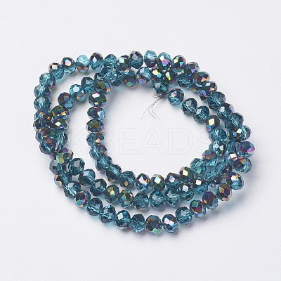 Electroplate Transparent Glass Beads Strands LS-EGLA-A034-T6mm-Q12-1