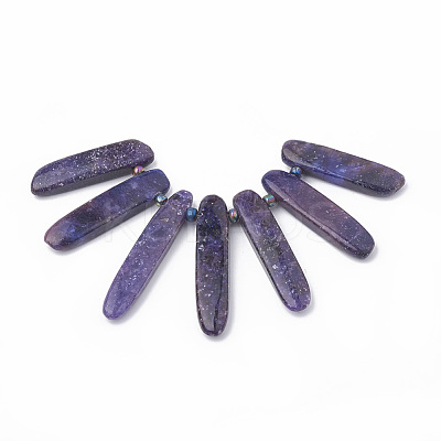 Natural Lepidolite/Purple Mica Stone Beads Strands X-G-N215-007-1
