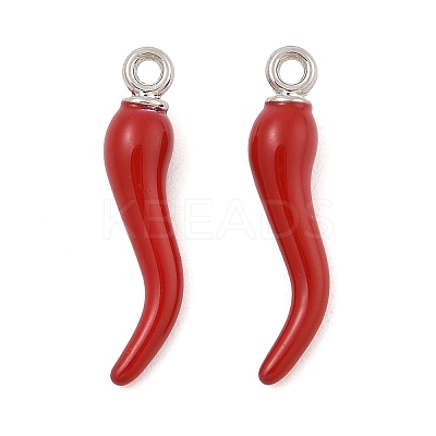 Rack Plating Alloy Enamel Pendants PALLOY-R451-07P-01-1