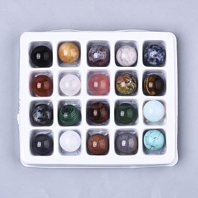 Natural & Synthetic Mixed Gemstone Beads G-N0327-008-1