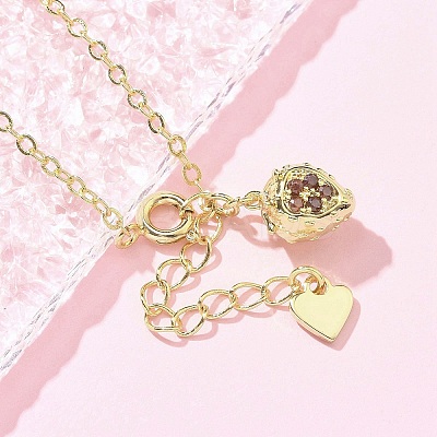 Brass Micro Pave Cubic Zirconia Charm Bracelets for Women BJEW-C083-11G-1