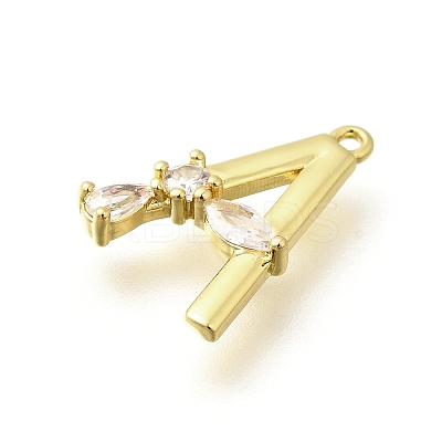 Brass Micro Pave Cubic Zirconia Pendants KK-M310-01G-01-1