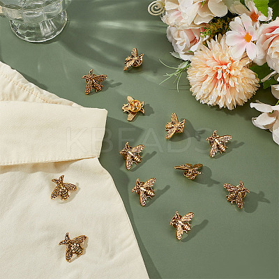 24Pcs Bees Alloy Brooch JEWB-ME0001-21AG-1