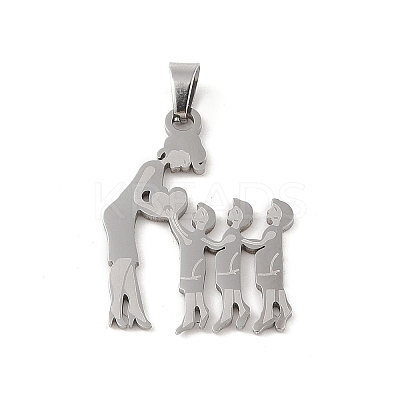Non-Tarnish Mother's Day 304 Stainless Steel Pendants STAS-U002-03P-1