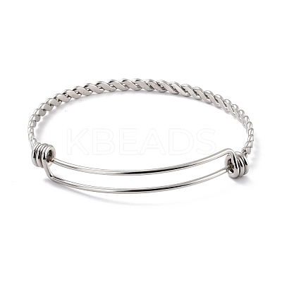 Non-Tarnish 304 Stainless Steel Expandable Bangle for Girl Women BJEW-C003-02P-1