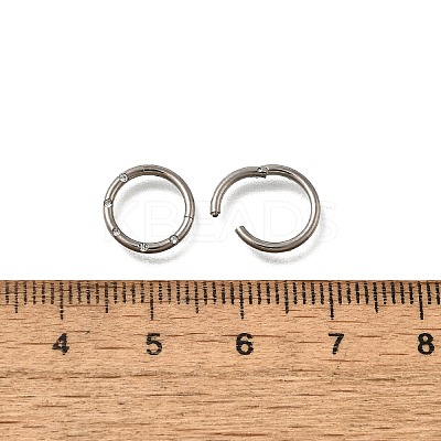 F136 Titanium Micro Pave Clear Cubic Zirconia Hoop Nose Rings AJEW-D306-05P-1
