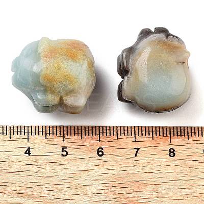 Natural Flower Amazonite Carved Figurines DJEW-L023-C05-1