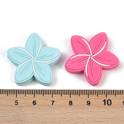 Flower Food Grade Silicone Focal Beads SIL-A011-02F-1