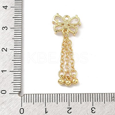 Brass Micro Pave Clear Cubic Zirconia Pendants KK-D228-02G-01-1