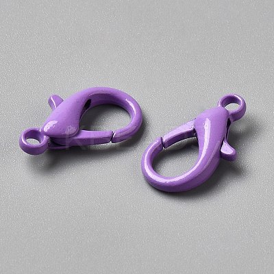 Baking Paint Zinc Alloy Lobster Claw Clasps LS-FIND-WH0016-53C-1