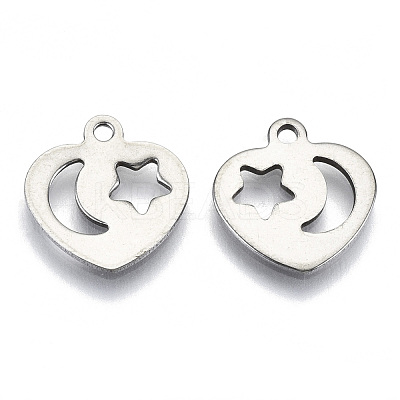 Non-Tarnish 201 Stainless Steel Charms STAS-R116-009-1